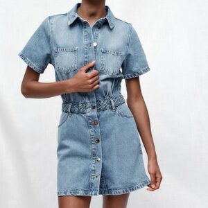 Zara denim shirt dress